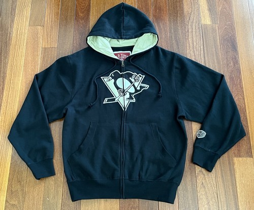 Old Time Hockey Balcony NHL Pittsburg Penguins Conway Zip Front Hoodie MED Black - Picture 20 of 20