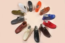 HAMARA JOE Mens Genuine Leather Moc toe Lace up  Chukka Casual Boot