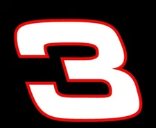 Dale Earnhardt Sr. #3 Decal 5" Vinyl Decal Sticker Car Racing Nascar Daytona