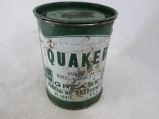 Vintage Quaker Wheel Bearing Grease empty 1 lb metal can