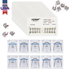 AZDENT Dental Orthodontic Metal Bracket Brace Mini/Standard Roth/MBT/Arch Wires