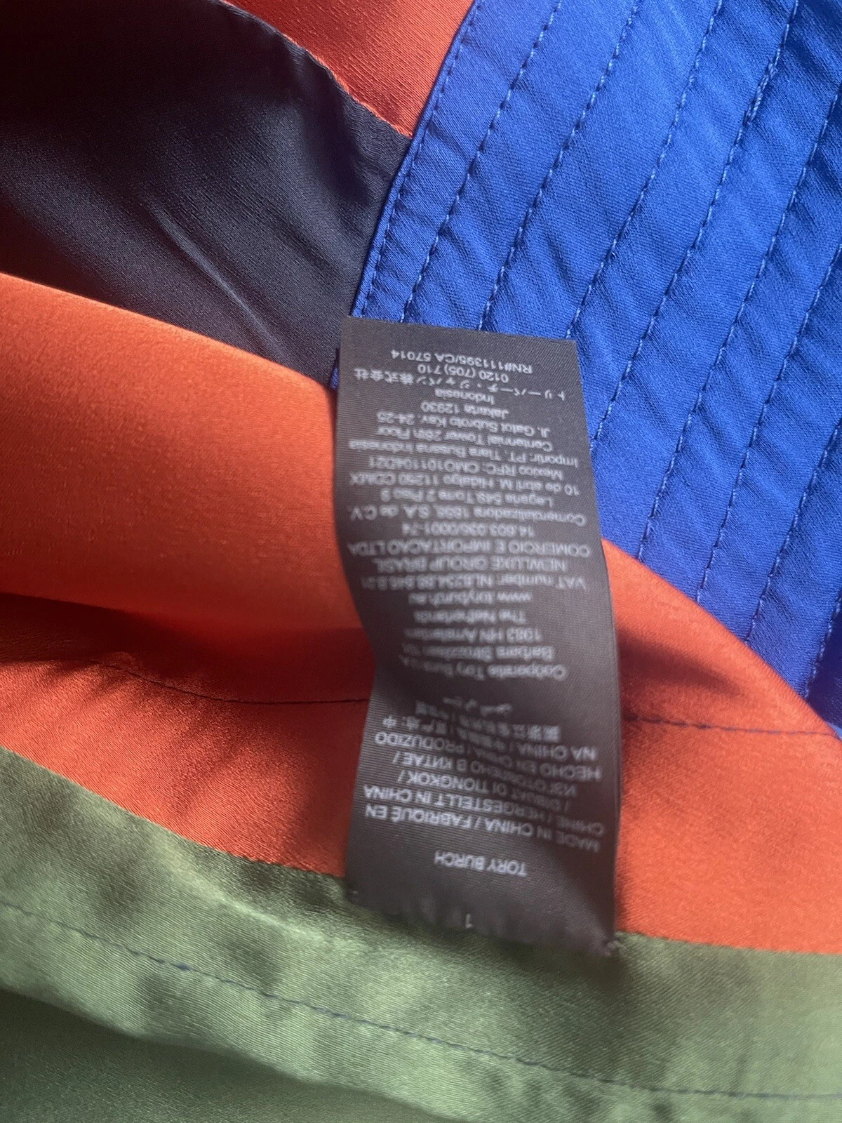 Abito avvolgente Tory Burch misto seta colorblock taglia 10