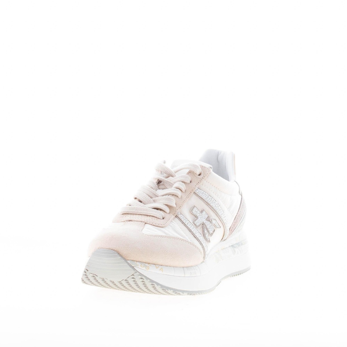 スニーカー PREMIATA Women Sneakers CONNY6671 Beige PREMIATA women shoes Beige suede and light fabric Conny 6671