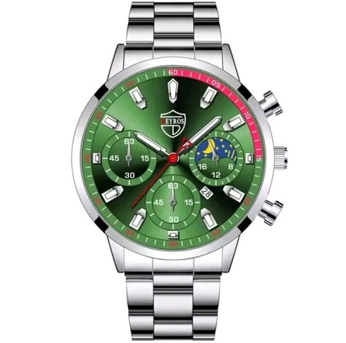 Fashion Mens Stainless Steel Watch Luxury Sports Quartz Wristwatch Free Shipping - Picture 4 of 4
