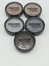 Lot of 10 Moon Creations - 5 Face Body Paint Makeup Cake Pots 5 glitter pots