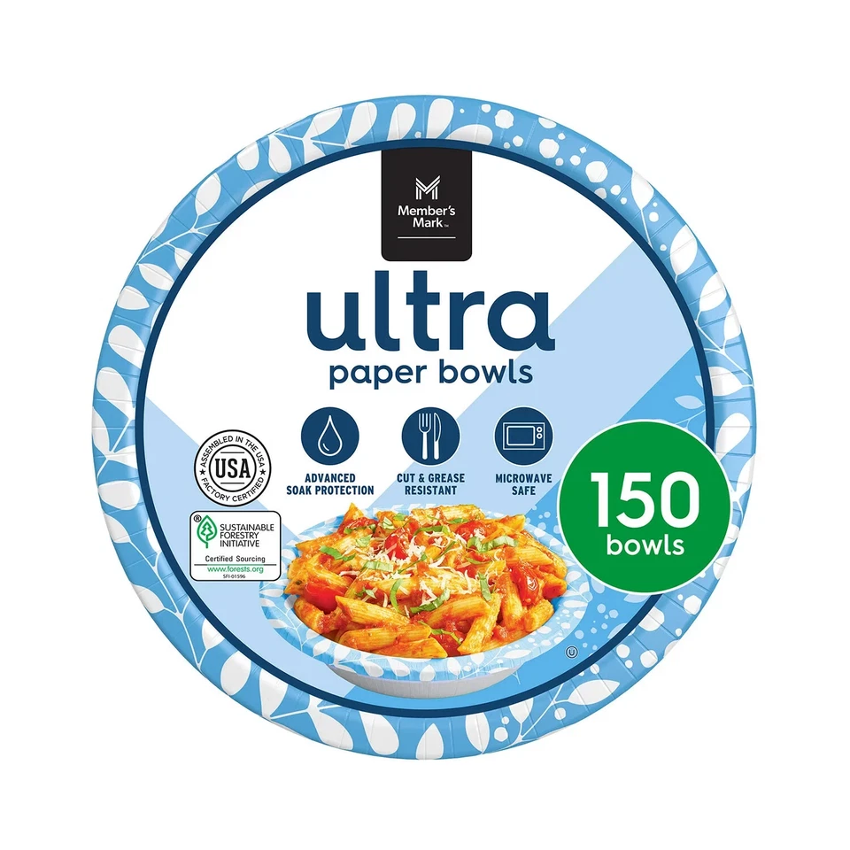 Member's Mark Ultra Soup/Salad Paper Bowls (20 oz., 150 ct.) - Image 2 of 4
