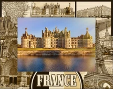 France Laser Engraved Wood Picture Frame Landscape (4 x 6) 