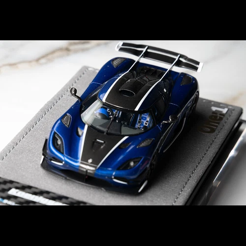 GRYNING 1:43 Koenigsegg One:1 Blue Carbon Diecast Model Car Collection - Picture 5 of 8