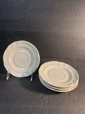 Set of 4 Pfaltzgraff Stoneware Tea Rose Saucers 5 3/4"