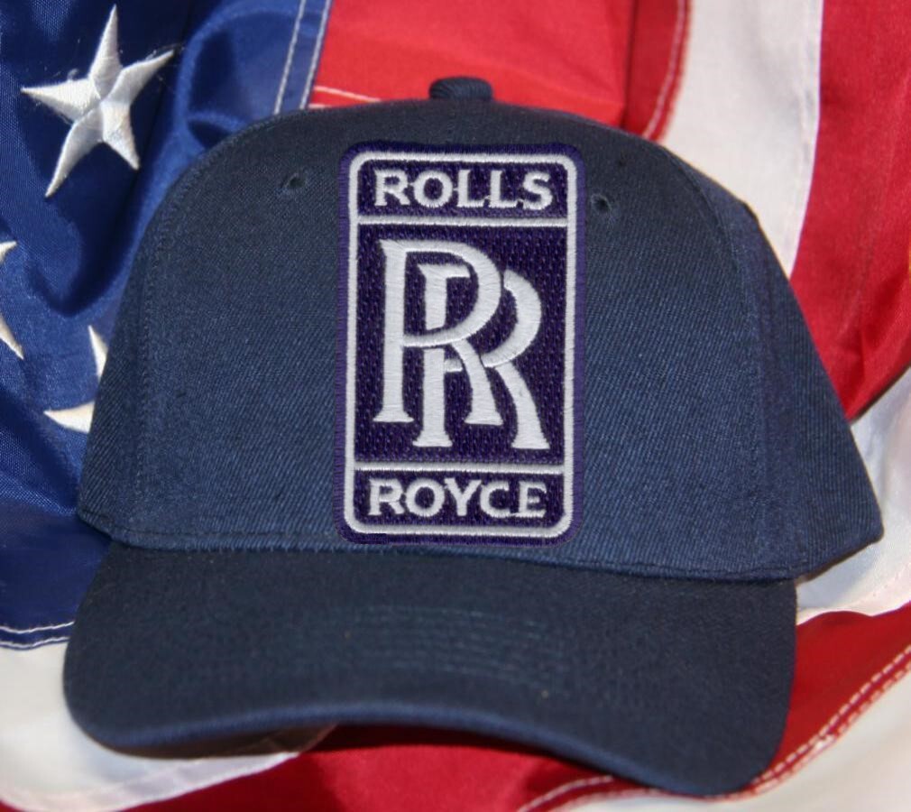 ROLLS ROYCE BLUE HAT PATCH CAP ENGINE RACING CAR PLANE ET
