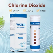 MERYDI-100PCS Chlorine Dioxide Test Strips, 0-3000 ppm Swimming Pool Test Strips