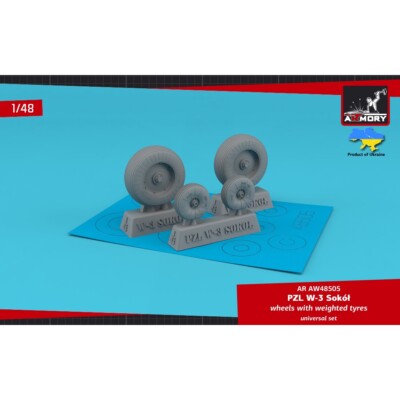 Armory Models AR AW48505 Scale kit 1:48 PZL W-3 Sokół wheels w/ weighted tyres
