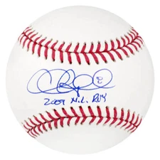 Marlins CHRIS COGHLAN Signed Rawlings Official MLB Baseball w/2009 NL ROY - SS