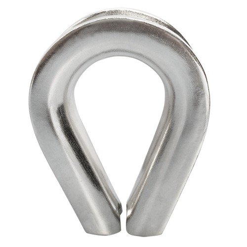 5 PCS 1/8" Wire Rope Stainless Steel Thimble Marine Cable Shade Sail Heavy Duty - Picture 2 of 2