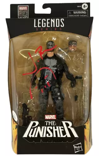 Figura de acción autografiada de Jon Bernthal certificado de autenticidad JSA Marvel Legends The Punisher