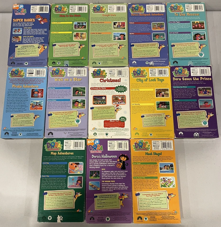 Dora The Explorer Vhs Lot Of 13 Move To The Music, Saves The Prince Wish On A St - Image 3 of 3