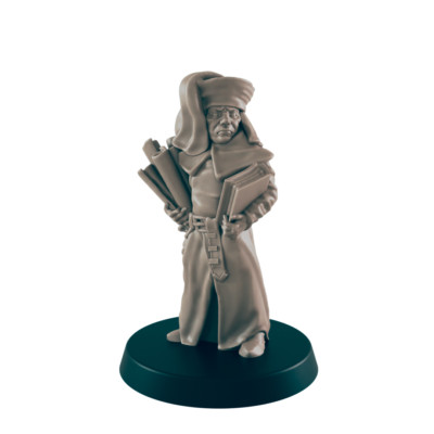 Human Male Clerk - Everyday Folk - Minis - EC3D - - Dungeons & Dragons - RPG - T
