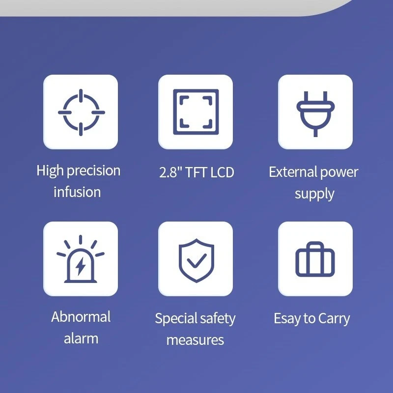 SP750 Bomba de Infusión Alarma en Tiempo Real Pantalla LCD Grande Fluido IV Volumétrico Foto 3 de 4