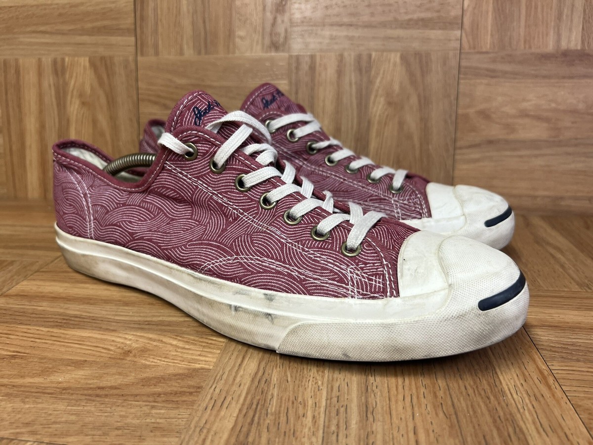 RARE🔥 Converse Jack Purcell Pocket Square Gooseberry Red White