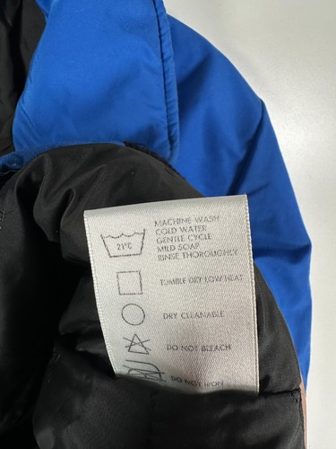 Vtg The North Face Boys Full Zip Quilt Lined Windbreaker Jacket Blue Sz 21x23 - Picture 9 of 17
