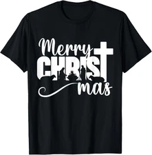 Merry Christ Mas Christian Christmas Jesus Christmas Family T-Shirt