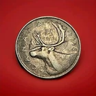 Semi Key 1948 Canada 🇨🇦 25c Silver Quarter George VI Nice Lightly Toned