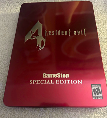 Resident Evil 4  Special Edition Nintendo GameCube w/ Metal Tin, Guide, COA