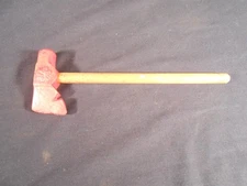 VINTAGE 1950s AUBURN RUBBER HATCHET AXE TOMAHAWK TOY WOOD HANDLE 9”