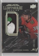 2021 SPx 2020-21 Update UD Black Lustrous Rookie Brandon Hagel Patch Auto 07oy