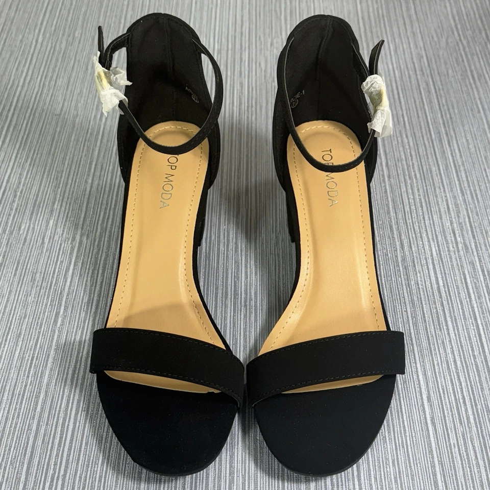 TOP Moda Darcie-1 Ankle Strap High Block Heel Sandal, Non-slip  Any Occasion 7.5 - Image 3 of 4