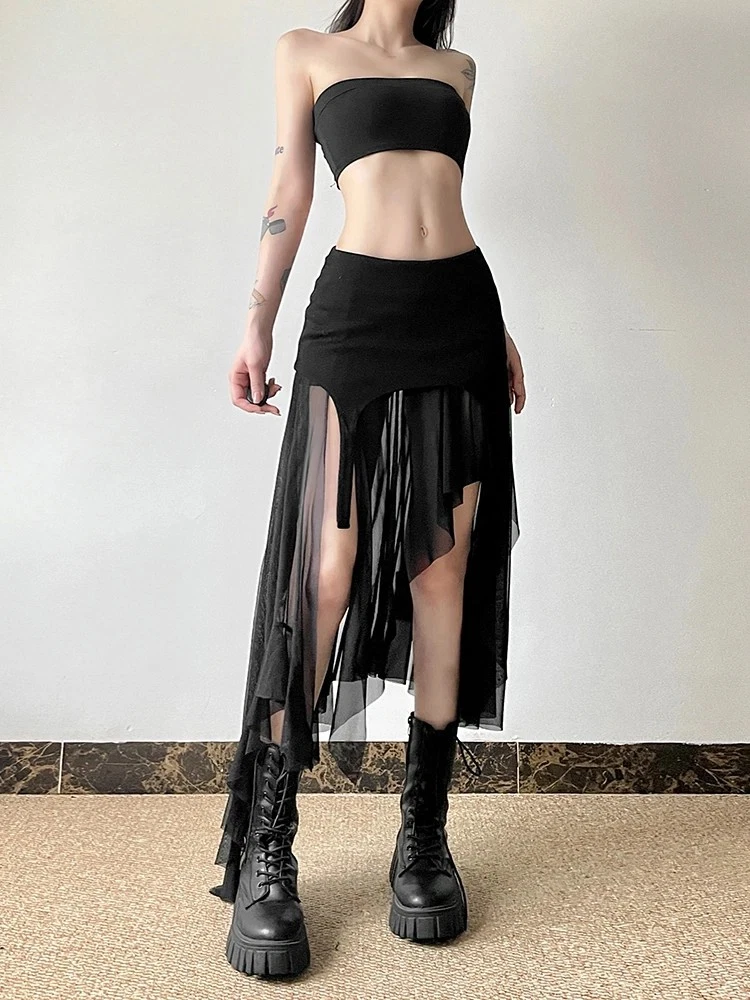 Summer Solid Color Simple All-match Casual Sexy Women's Laminated Ruffled Skirt
Opens in a new windo