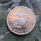 2025 - MARINES NO BETTER FRIEND - NO WORSE ENEMY - 1 oz .999 Silver Shield BU