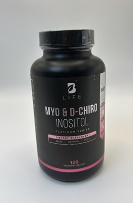 B Life Myo-Inositol & D-Chiro Inositol Supplement - 120 Capsules  Exp 6/2027