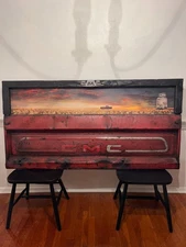 Holt Fine Art Painting Framed in a Vintage 1958 GMC Fleetside Pickup Tailgate 