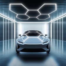PARMIDA Hexagon LED Garage Lights, Ultra Bright 250W, 25000LM, ETL/FCC, Honey...