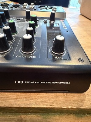 Harbinger LX8 8-Channel Analog Mixer With Bluetooth, FX and USB Harbinger LX8 8-Channel Analog Mixer With Bluetooth, FX and USB