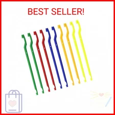 SAMSFX Fishing Hook Remover Tool - 10pcs Disgorgers, Plastic Portable Unhook Ext