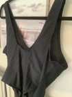 Black One-Piece Thong Swimsuit, Size XL — photo 5