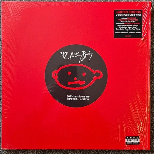 U2 Achtung Baby 2 x LP Red Blue Vinyl 30th Anniversary Ltd Ed Numbered NM-NM