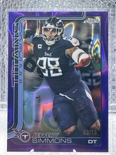 2025 Topps Chrome - Jeffery Simmons - Purple Lava Refractor /75 - TITANS