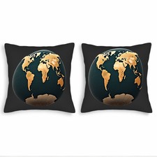 Set of 2 Decorative Throw Pillow Covers 18x18in - Modern Earth Design