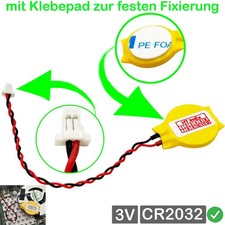 Knopfzelle Bios CMOS Battery CR2032 with Cable Plug 5,0 x 2,3mm for PC Notebook