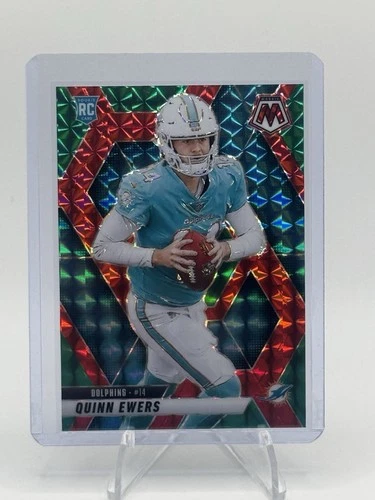 2025 Panini Mosaic Quinn Ewers #308 Red Mosaic Prizm Miami Dolphins RC 🐬