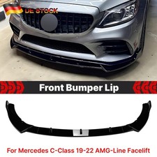 Front Spoiler Stoßstange Lippe Schwarz Für Mercedes C-Klasse W205 2019-2022 AMG