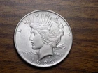 PEACE SILVER DOLLAR 1923 FROSTY UNC 90% SILVER DOLLAR