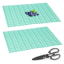 Kitchen Sink Mat2 Pack Sink Protectors for Kitchen SinkSink Mats with Scissor...