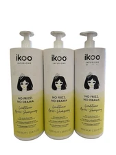 iKoo Infusions No Frizz, No Drama Conditioner 33.8 Fl Oz New Pack of 3