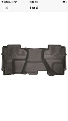 Husky X-act Contour 2nd SeatFloor Liners For  14- 18 Silverado & Sierra Double