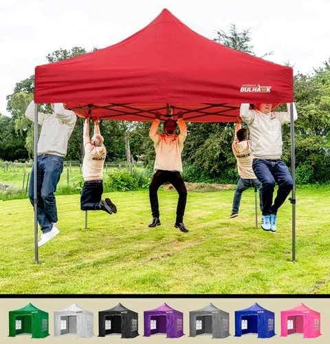 BULHAWK® 3x3m COMMERCIAL GRADE HEAVY DUTY POP UP GAZEBO MARKET STALL MARQUEE