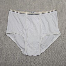 Vtg Stafford Briefs Underwear Mens 2XL 42 White Classic Cotton Comfort Full Cut